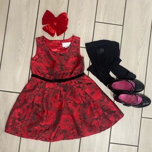 Red and Black Christmas Dress